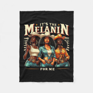 Black Woman Retro, det är Melanin för mig Black Ur Fleecefilt