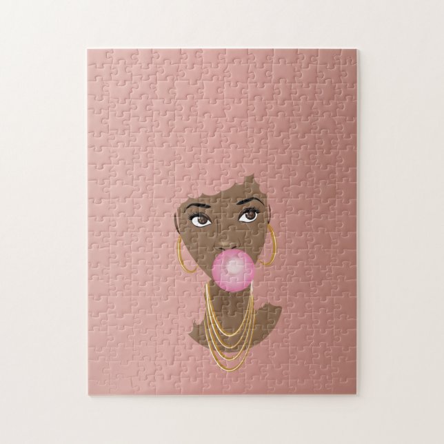Black Woman, Rosa Bubblegum,  Rosa Pussel (Vertikal)