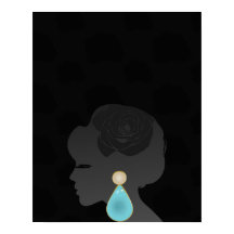 Black Woman Silhouette Mörk Glamor