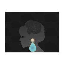 Black Woman Silhouette Mörk Glamor