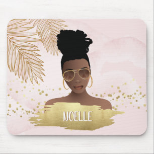 Black Woman, Tropical Guld Löv & Shades, Rosa Musmatta