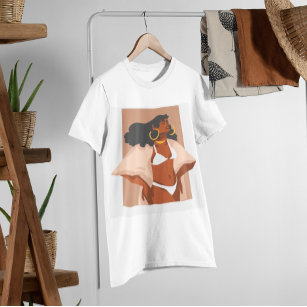 Black Woman, White Bikini, Beach Vacation Redo T Shirt