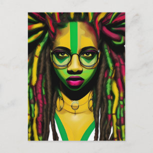 Black Women African American melanin Women sista Helg Vykort