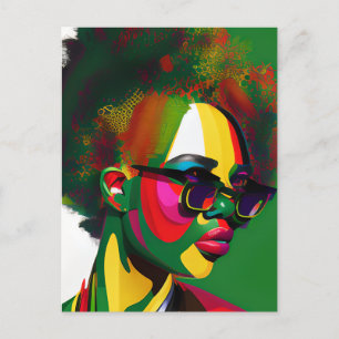 Black Women African American melanin Women sista Vykort