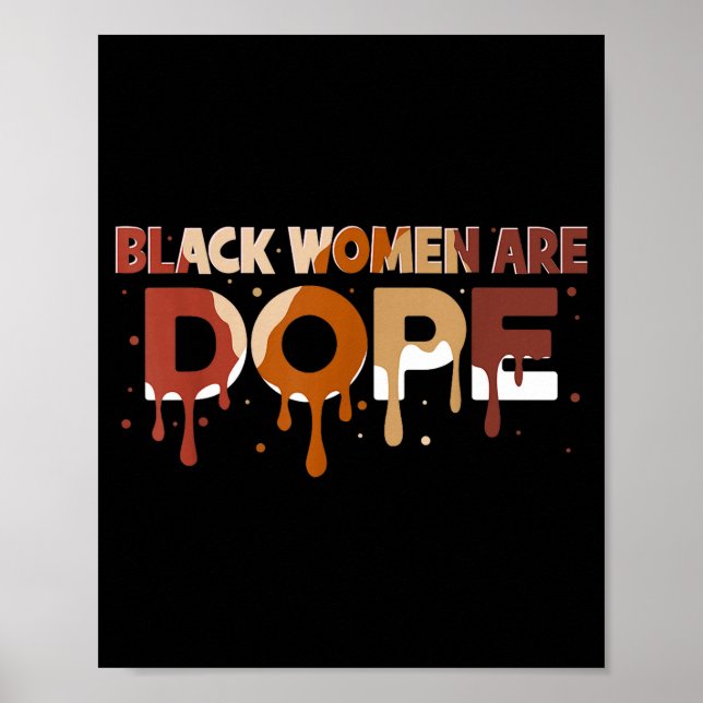 Black Women Are Black History Month Proud Girl Wom Poster (Framsidan)