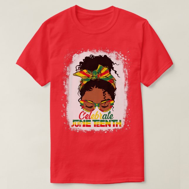 Black Women Black Queen Juneteth Celebrate Indep T Shirt (Design framsida)