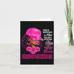 Black Women Bröstcancer överlevande Rosa Ribbon Ja Kort