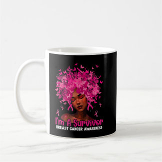 Black Women Girl, jag är en efterlevande bröstcanc Kaffemugg