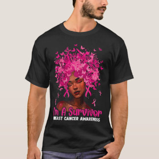 Black Women Girl, jag är en efterlevande bröstcanc T Shirt