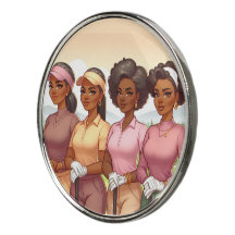 Black Women Golfing Boll Marker