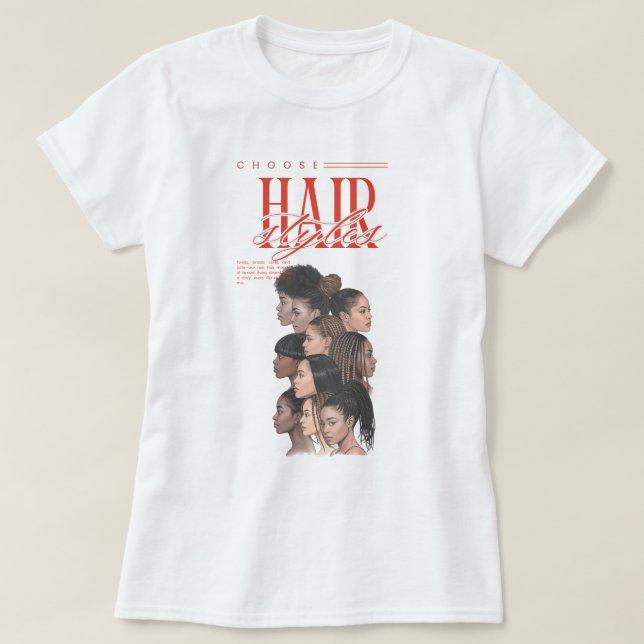 Black Women Hairstyle Appreciation Graphic Tee (Design framsida)