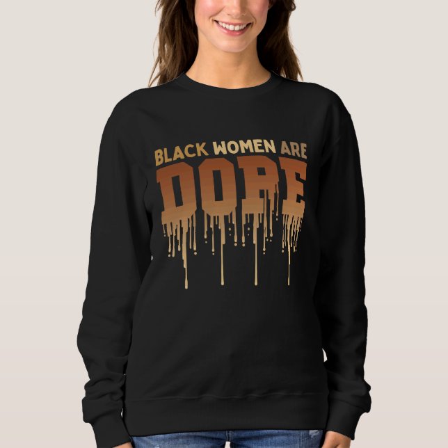 Black Women Melanin Black History Month Pride T Shirt (Framsida)