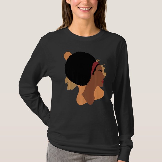 Black Women Melanin Girl Internationell Women Day  T Shirt (Framsida)