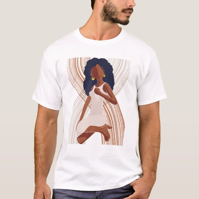 Black Women Melanin Girl Internationell Women Day  T Shirt (Framsida)