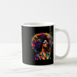 Black Women Melanin Queen Strong Afro African Drip Kaffemugg