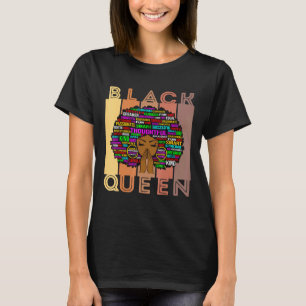 Black Women Melanin Teacher Queen Afro Black Girl T Shirt