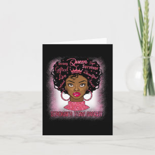 Black Women Queen Stronger than Breast Cancer Rosa Kort