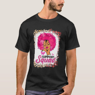Black Women Queen Support Squad Breast Cancer Awar T Shirt