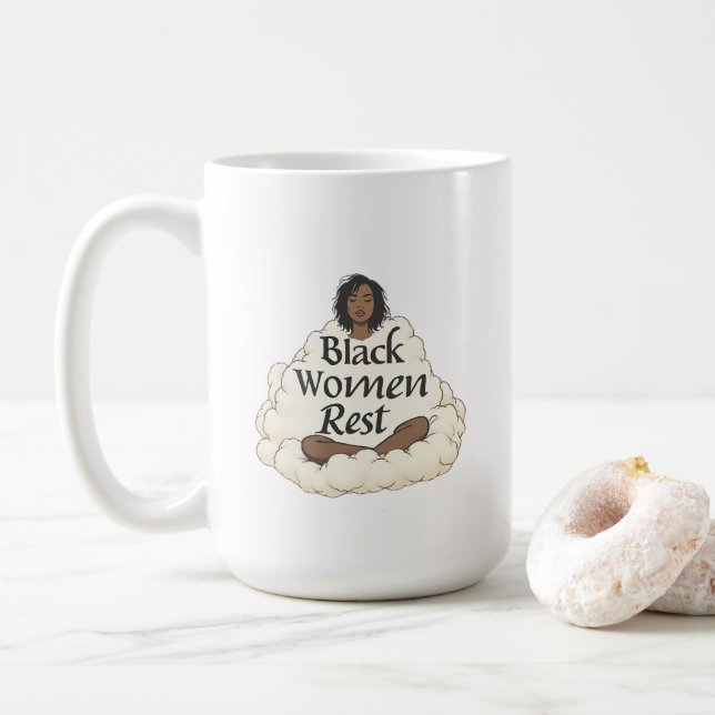 Black Women Rest Kaffemugg (Med munk)