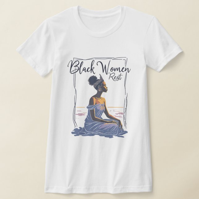 Black Women REST T Shirt (Laydown)