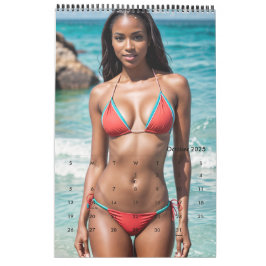 Black Women Swimdress Calendar Kalender