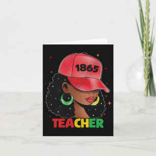 Black Women Teacher Afro Melanin Black History Mon Kort