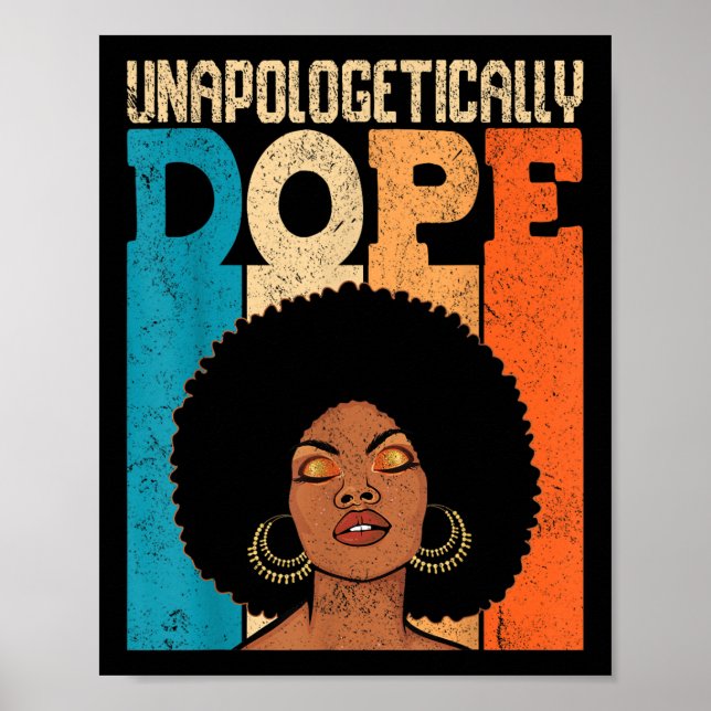 Black Women Unapologetical Black History Junetee Poster (Framsidan)