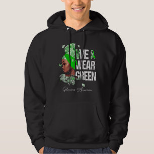 Black Women Vi Bära Grönt Glaucoma Awareness Hoodie