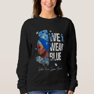 Black Women We Bära Blue Guillain Barre Syndrome A T Shirt