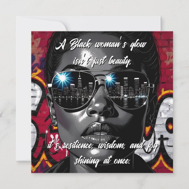 Black Women's Quote | City Skyline in Sunglasses (Framsida)