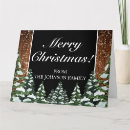 Black Wood Forest God jul, Hälsning Kort
