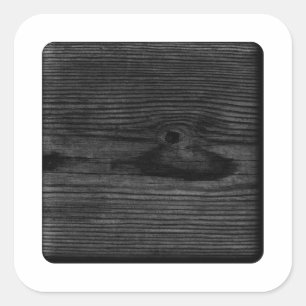 Black Wood Image. Fyrkantigt Klistermärke