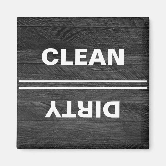 Black Wood Modern Dishwasher Magnet (Framsidan)
