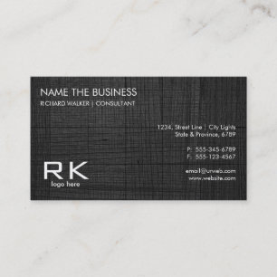 Black Wood Struktur Elegant Professionell Attorney Visitkort