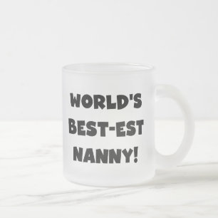 Black World's Best Nanny T-shirts and Gifts Frostad Glasmugg