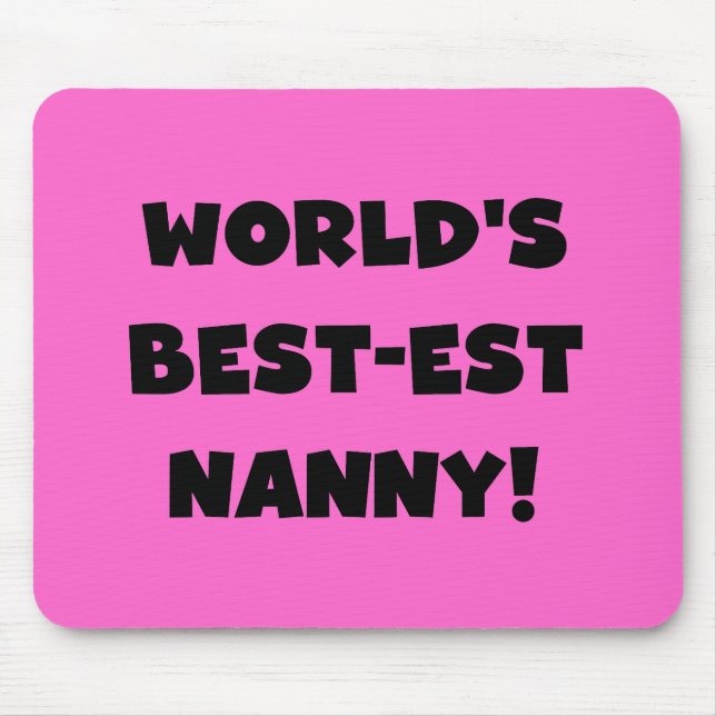 Black World's Best Nanny T-shirts and Gifts Musmatta (Framsidan)