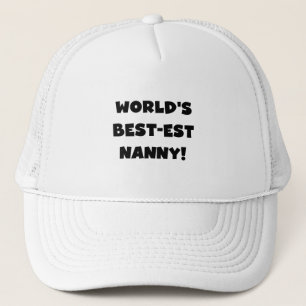 Black World's Best Nanny T-shirts and Gifts Truckerkeps