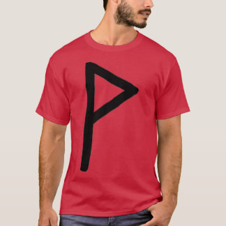 Black Wunjo Rune Paintbrush T Shirt