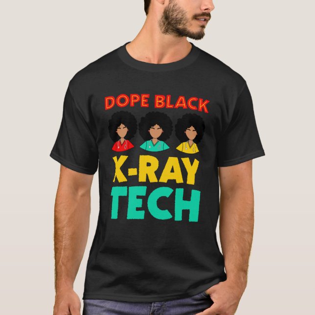 Black XRay Tech Week Melanated Black History Xray  T Shirt (Framsida)