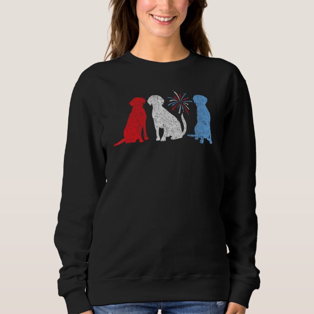 Black Yellow Chocolate Fox Red Lab Silver Patrioti T Shirt (Framsida)