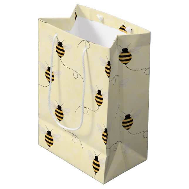 Black Yellow Gold Bees Baby Shower (Framsidan Vinklad)