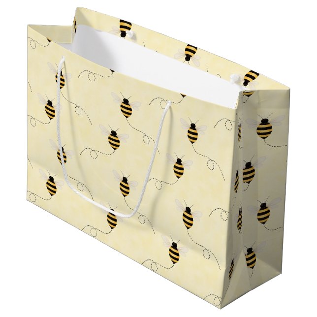 Black Yellow Gold Bees Baby Shower (Framsidan Vinklad)
