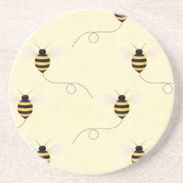 Black Yellow Gold Bees Underlägg