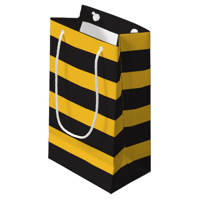 Black Yellow Horizontal Lines Geometric Bee Animal (Framsidan Vinklad)