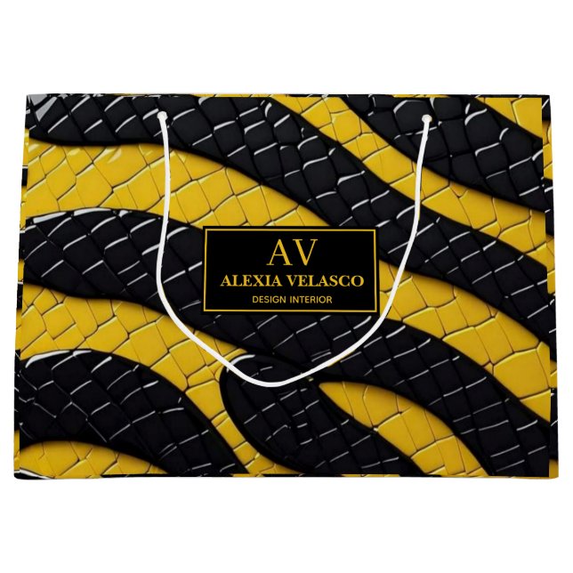 Black & Yellow Luxury Modern Animal skin (Framsidan)