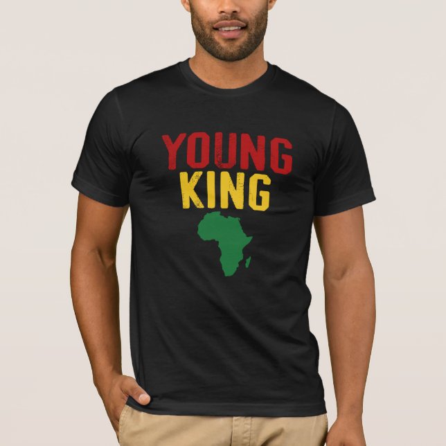 Black Young Kung African American Tee, BLM T Shirt (Framsida)