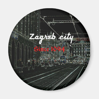 Black Zagreb City Magnet