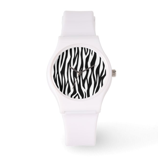 Black Zebra tryck Armbandsur (Framsida)