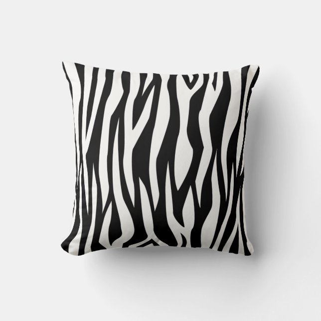 Black Zebra tryck Kudde (Framsida)