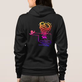 Black Zipper Hoodie T Shirt